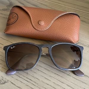 Ray-Ban Chris sunglasses lenses brown transient frame tortoise RB4187
